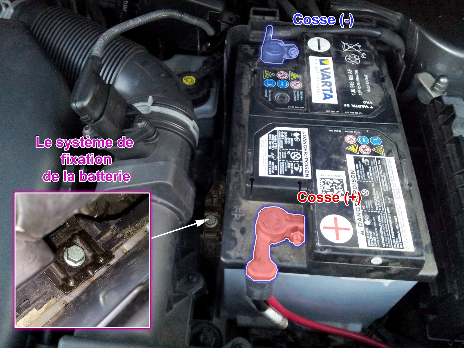 comment demonter batterie voiture