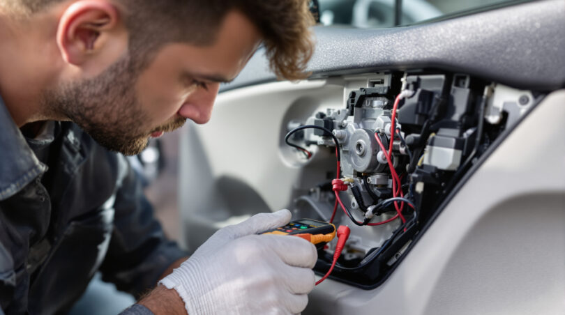 découvrez comment tester facilement le moteur et l'interrupteur d'un lève-vitre électrique bloqué pour diagnostiquer et résoudre le problème rapidement.
